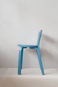 Alvar Aalto chair 65 painted light blue 1960's-1970's