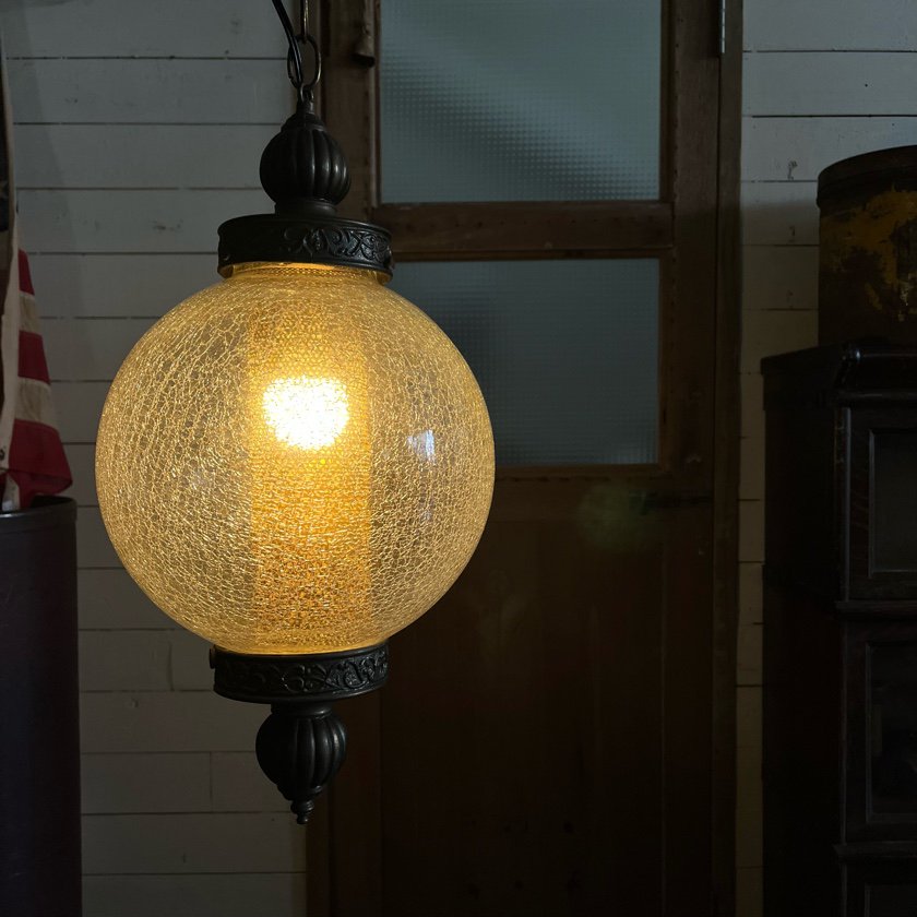 crackle glass globe light