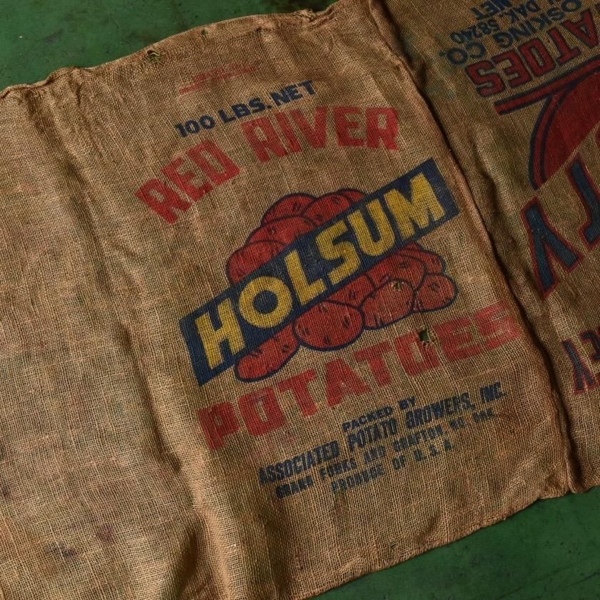 Vintage burlap potato discount sacks