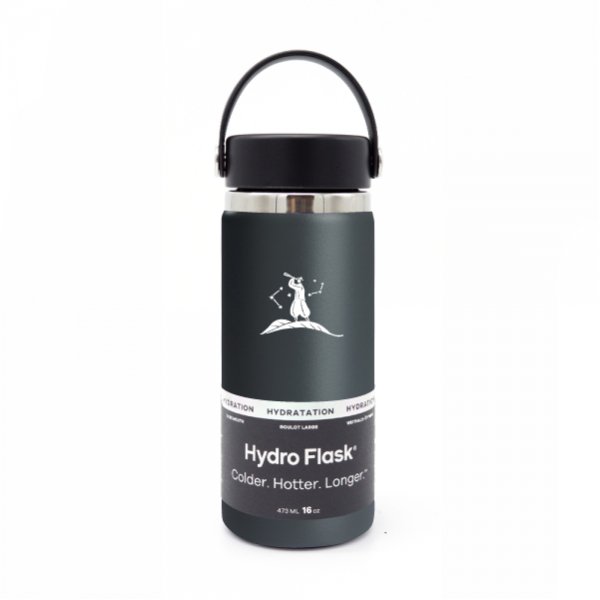 Hydro Flask 16oz｜Stone（薄黒）ハイドロフラスク公式コラボボトル