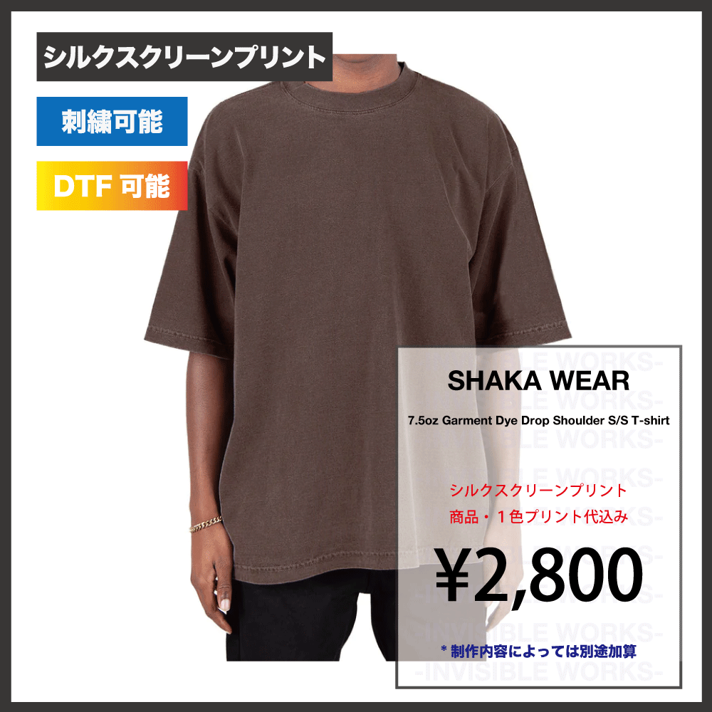 SHAKA WEAR 7.5 oz Garment Dye Drop Shoulder(֡SHGDDS-01)