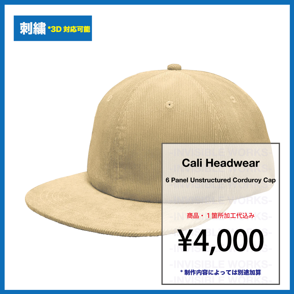 Cali Headwear Unstructured 6 Panel Corduroy Cap (֡CRD65)