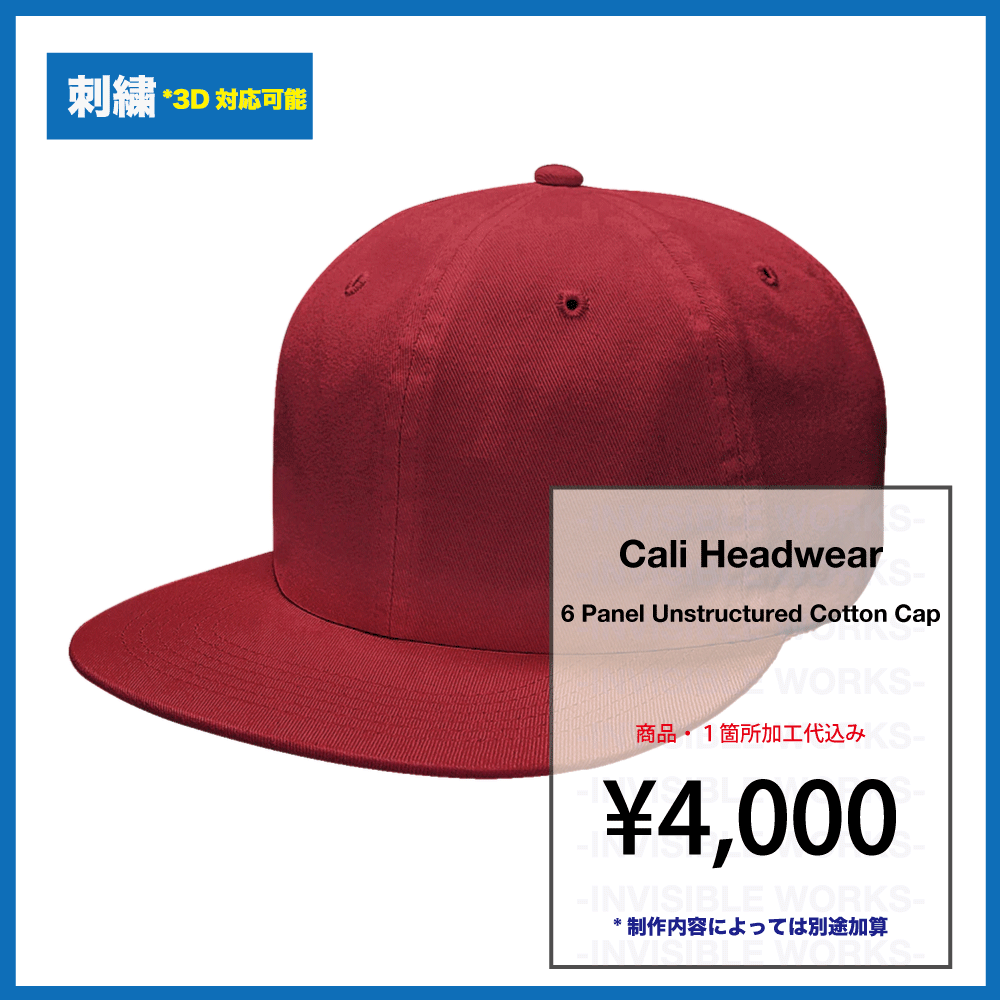 Cali Headwear Unstructured 6 Panel Cotton Cap (֡WT92)