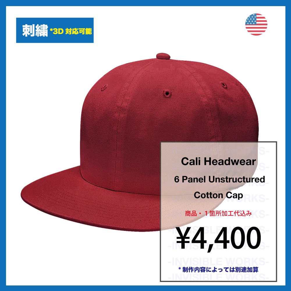 Cali Headwear Unstructured 6 Panel Cotton Cap (֡WT92-US)