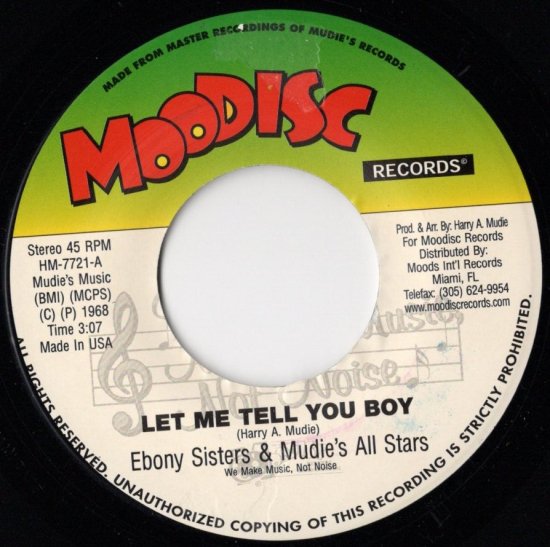 EBONY SISTERS & MUDIE'S ALL STARS - Let Me Tell You Boy