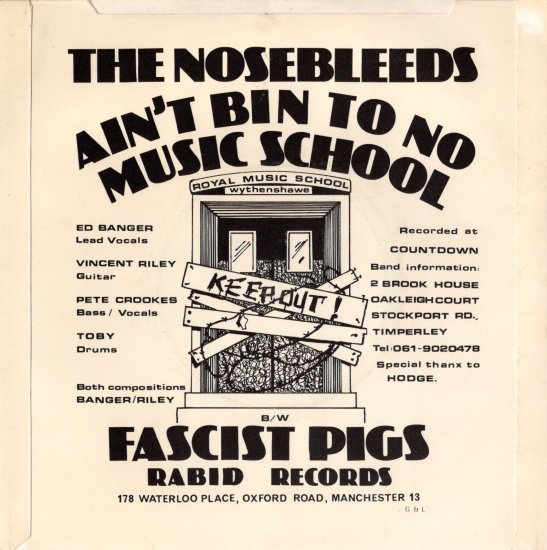 THE NOSEBLEEDS - Ain't Bin To No Music School