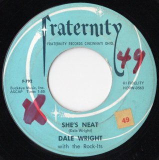 DALE WRIGHT WITH THE ROCK-ITS - She's Neat