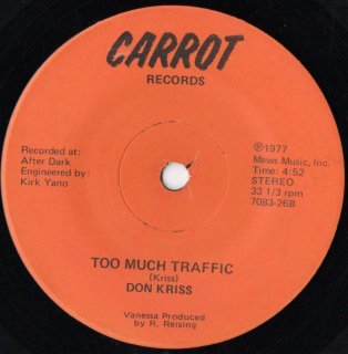 DON KRISS - Too Much Traffic