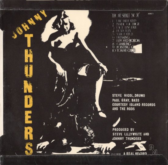 Johnny Thunders ‎So Alonesome 黒盤 - 洋楽
