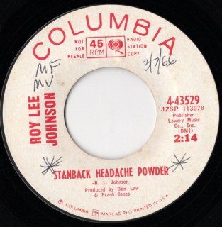 ROY LEE JOHNSON - Stanback Headache Powder