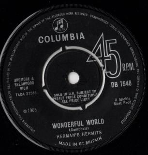 <img class='new_mark_img1' src='https://img.shop-pro.jp/img/new/icons15.gif' style='border:none;display:inline;margin:0px;padding:0px;width:auto;' />HERMAN'S HERMITS - Wonderful World
