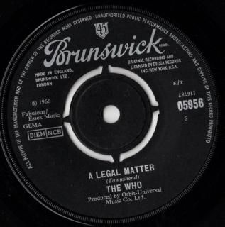 <img class='new_mark_img1' src='https://img.shop-pro.jp/img/new/icons15.gif' style='border:none;display:inline;margin:0px;padding:0px;width:auto;' />THE WHO - A Legal Matter