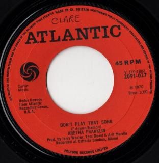 <img class='new_mark_img1' src='https://img.shop-pro.jp/img/new/icons15.gif' style='border:none;display:inline;margin:0px;padding:0px;width:auto;' />ARETHA FRANKLIN - Don't Play That Song