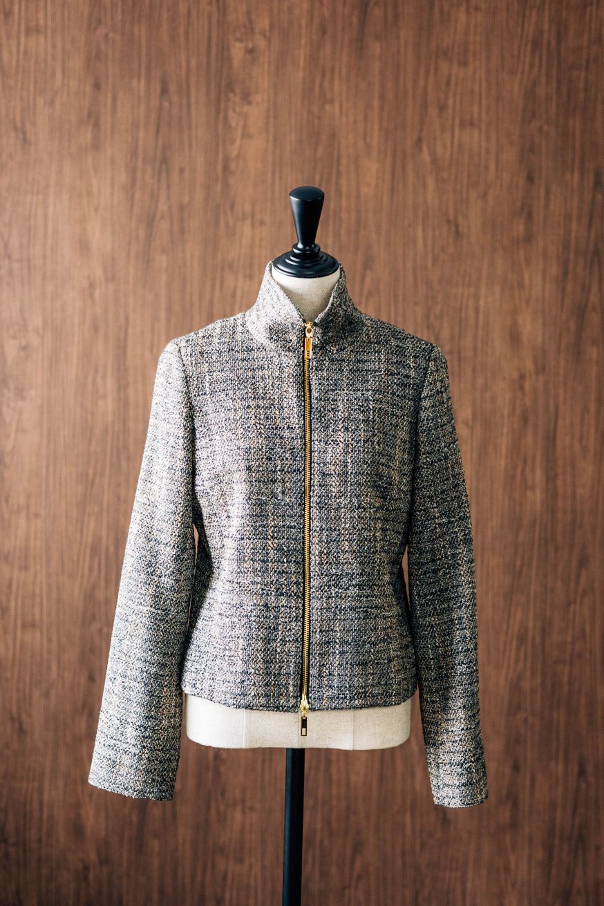 tweed zip jacket(brown) 