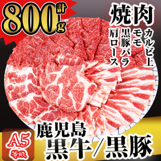 【鹿児島黒牛・黒豚精肉】焼肉セットA