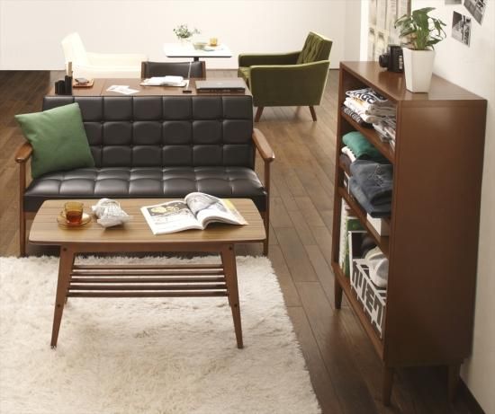 カリモク60】 リビングテーブル (小)ウォールナット色(天板 カリモク60】 リビングテーブル (小)ウォールナット色(天板