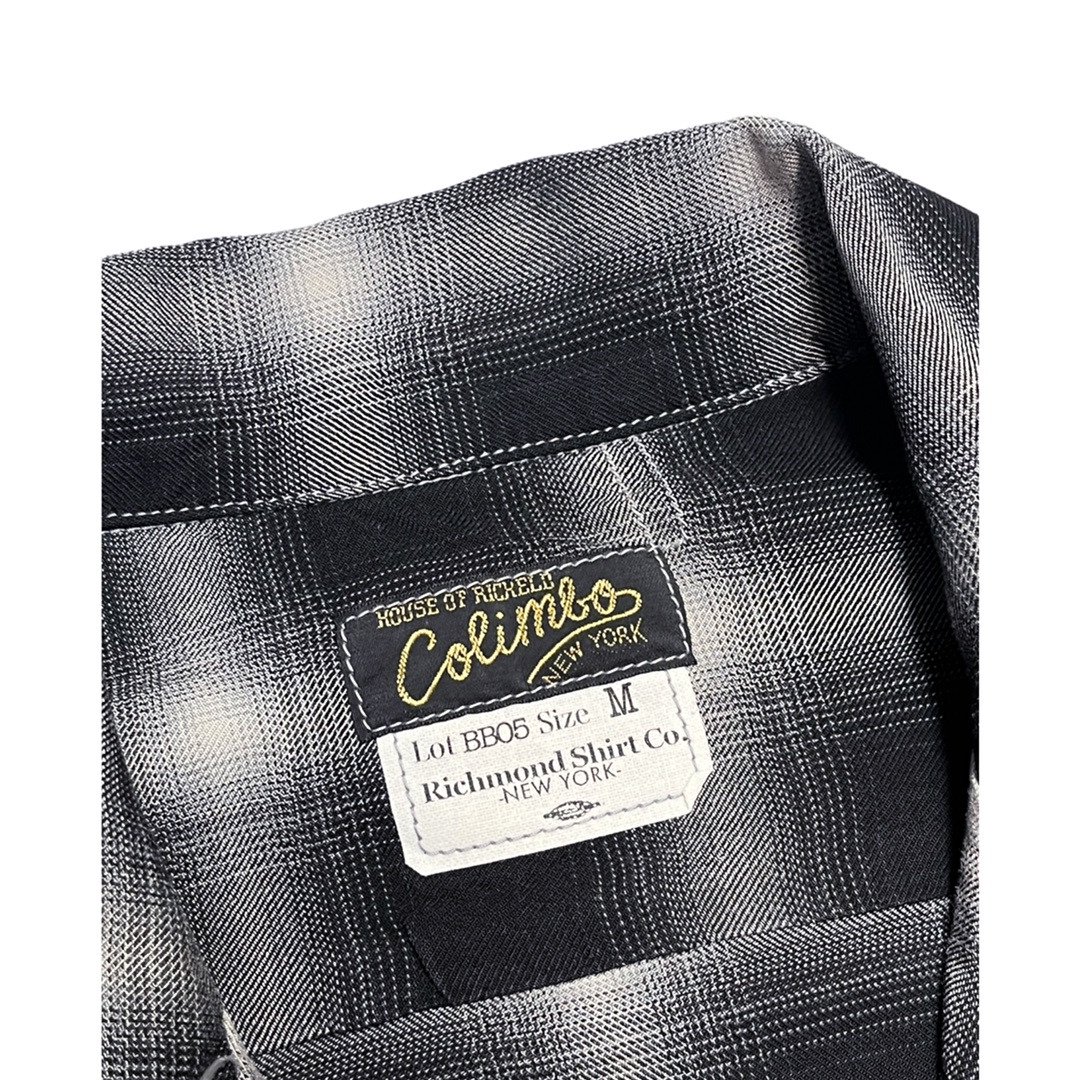 COLIMBO(コリンボ) BALD HILL OPEN COLAR SHIRTS-OMBRE CHECK RAYON 