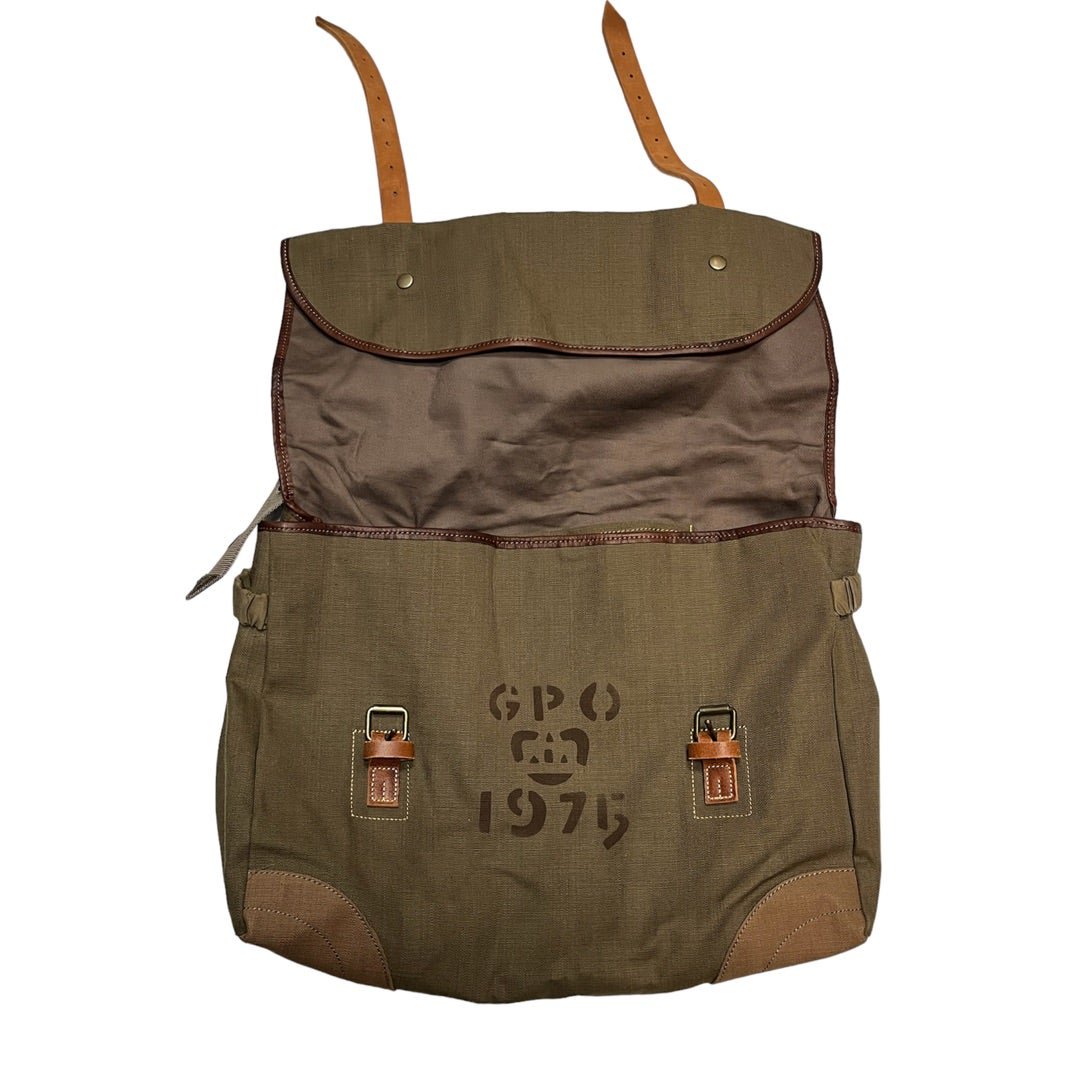 Hinson(ヒンソン) GPO Type Postman's Bag 1975 -Linen Canvas × Import Cowhide-  Green【HSN-025】 | Fresno(フレズノ)公式通販サイト