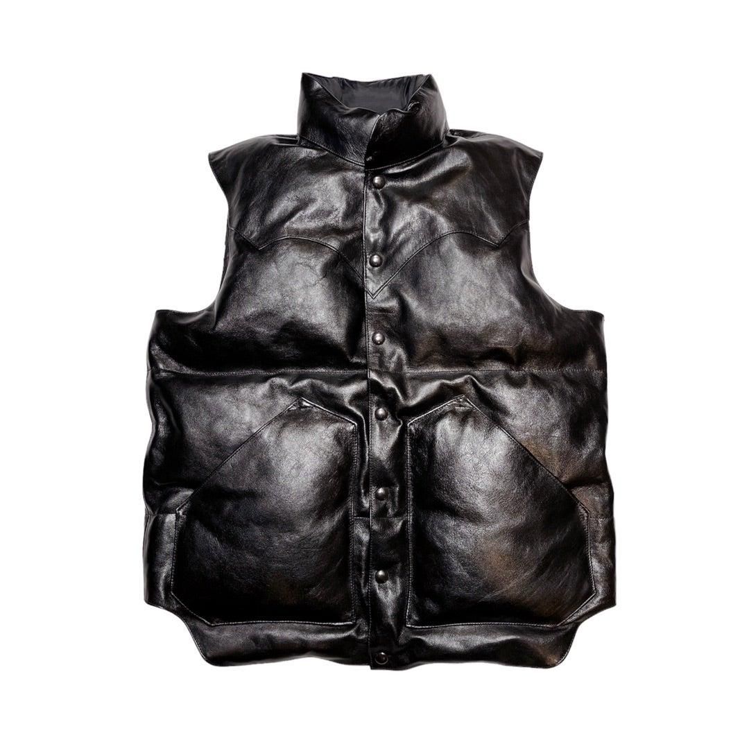 Rainbow Country(レインボーカントリー) Horsehide Down Vest (Mono Tone) 