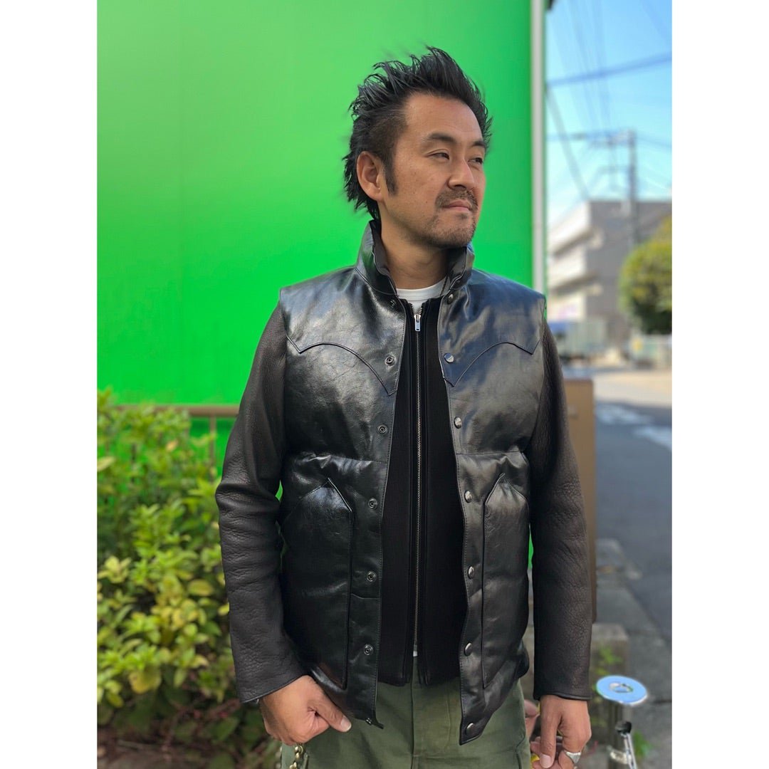 Rainbow Country(レインボーカントリー) Horsehide Down Vest (Mono