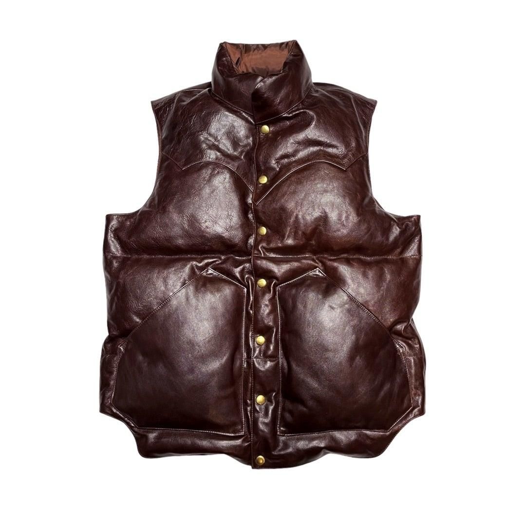 Rainbow Country(レインボーカントリー) Horsehide Down Vest (Mono Tone) 