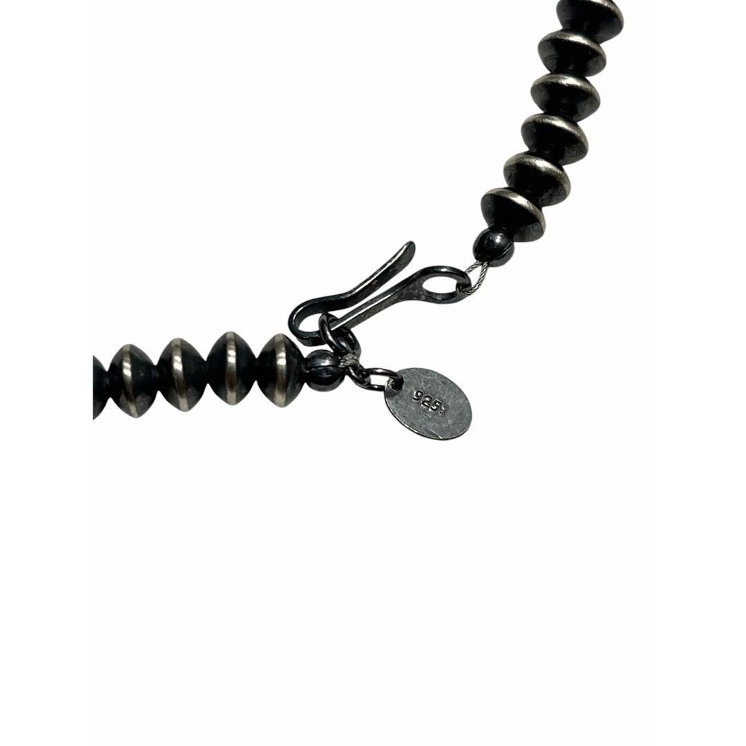 NAVAJO ナバホ パール×ソロバン　ネックレス 83cm 燻し加工 INDIAN JEWELRY / インディアンジュエリー] NAVAJO ナバホパール