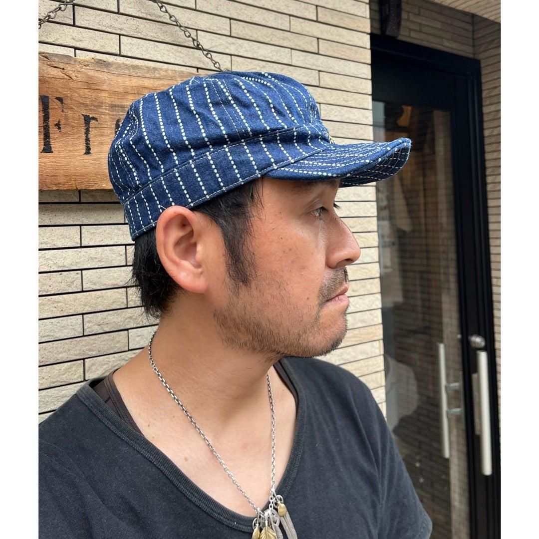 COLIMBO(コリンボ) PRESCOTT WORK CAP -WABASH STRIPES- Indigo