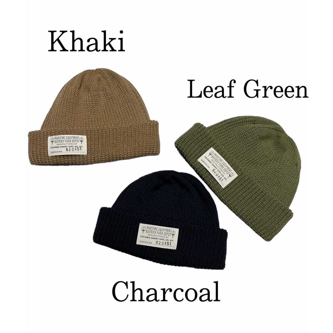 COLIMBO(コリンボ) SOUTH FORK KNIT CAP Khaki Charcoal Leaf 