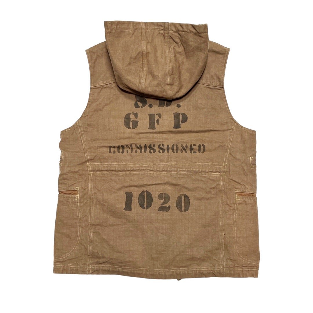 COLIMBO(コリンボ) Sniper's Vest Custom-Yarn Dyed Cotton Canvas- Khaki【ZZ-0117】|  Fresno(フレズノ)公式通販サイト