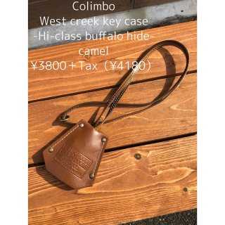 COLIMBO West creek key case -Hi-class buffalo hide-   CAMEL