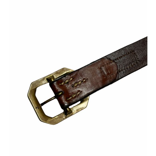 Vintage Works(ヴィンテージ ワークス) Cowhide Leather Belt 7ホール シングルピン 8角形 ブラスバックルBRONZE  【DH5726】 | Fresno(フレズノ)公式通販サイト