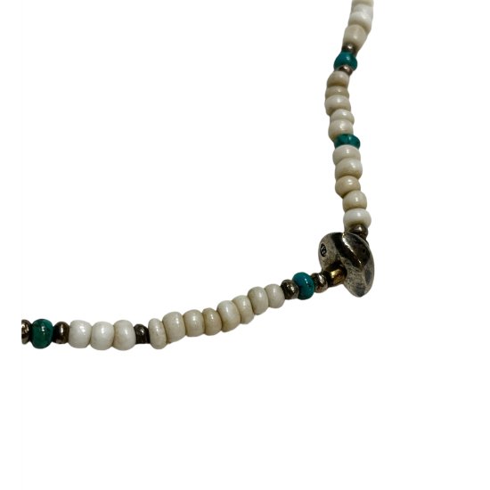 SunKu(サンク) ANTIQEU BEADS Necklace & Bracelet White×Turquoise【LTD-024】|  Fresno(フレズノ)公式通販サイト