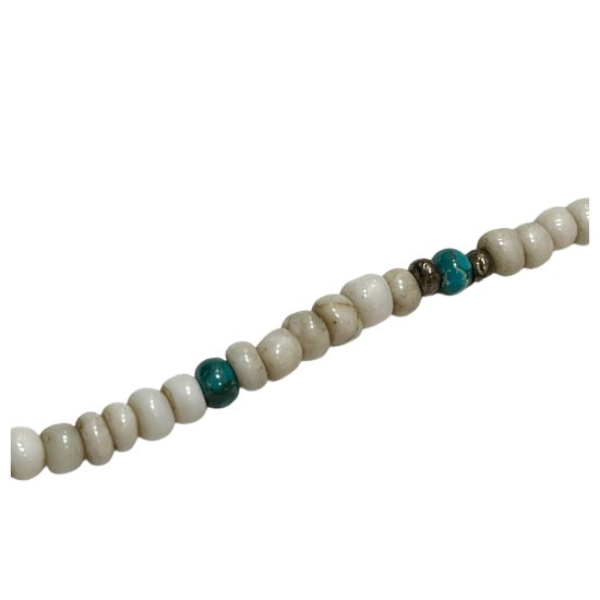 SunKu(サンク) ANTIQEU BEADS Necklace & Bracelet White×Turquoise【LTD-024】|  Fresno(フレズノ)公式通販サイト