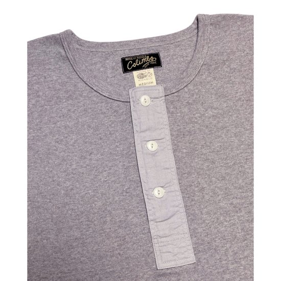COLIMBO(コリンボ) Thirty-Miles Henry Neck Tee L/S -Fine Cotton Rib Stitched  Body- Gray【ZX-0431】| Fresno(フレズノ)公式通販サイト