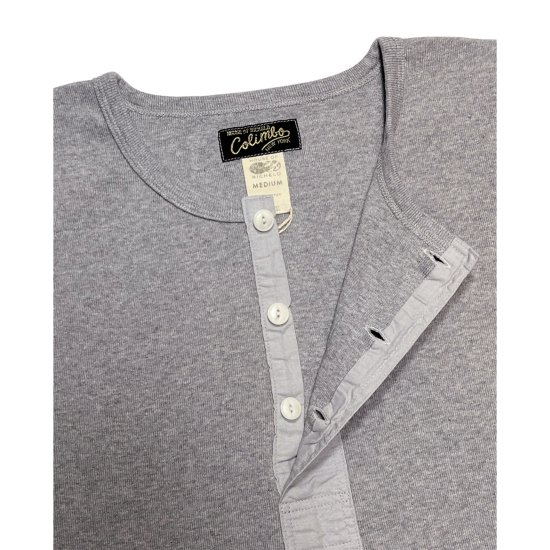 COLIMBO(コリンボ) Thirty-Miles Henry Neck Tee L/S -Fine Cotton Rib Stitched  Body- Gray【ZX-0431】| Fresno(フレズノ)公式通販サイト