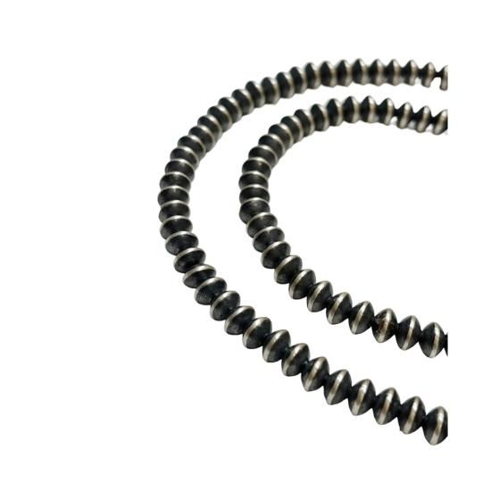 NAVAJO ナバホ パールネックレス 46cm 燻し加工 Navajo Pearl Necklace oxidized (ナバホ パール ネックレス