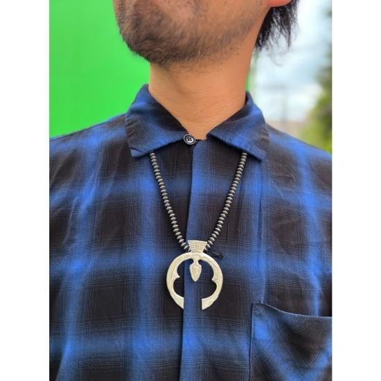 NAVAJO ナバホ パール×ソロバン　ネックレス 83cm 燻し加工 楽天市場】インディアンジュエリー 【 ナバホパール ネックレス