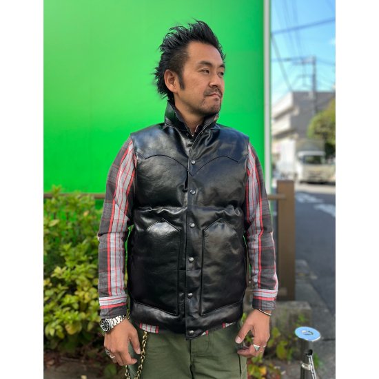 Rainbow Country(レインボーカントリー) Horsehide Down Vest (Mono