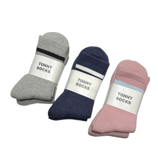 Tonny Socks(ȥˡå) Gray Navy PinkMT02A