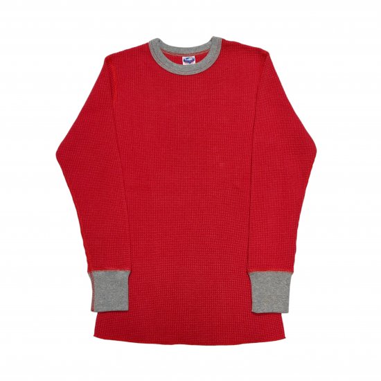 JELADO(ジェラード) Mega Thermal 2tone Crew Neck (メガサーマル ツートン クルーネック) Red × Salt  & Pepper 【AB03218】 | Fresno(フレズノ)公式通販サイト