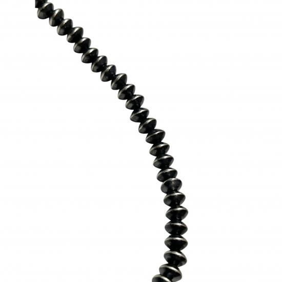 NAVAJO ナバホ パール×ソロバン　ネックレス 83cm 燻し加工 INDIAN JEWELRY / インディアンジュエリー] NAVAJO ナバホパール
