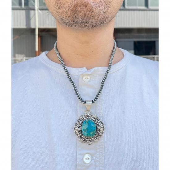 Navajo Pearl Necklace oxidized (ナバホ パール ネックレス