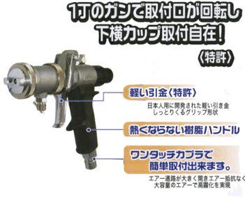 精和産業 塗装機 クリーンボーイ用 スプレーガン 【SGL-3】 - 塗装用品オンラインショップニシキ