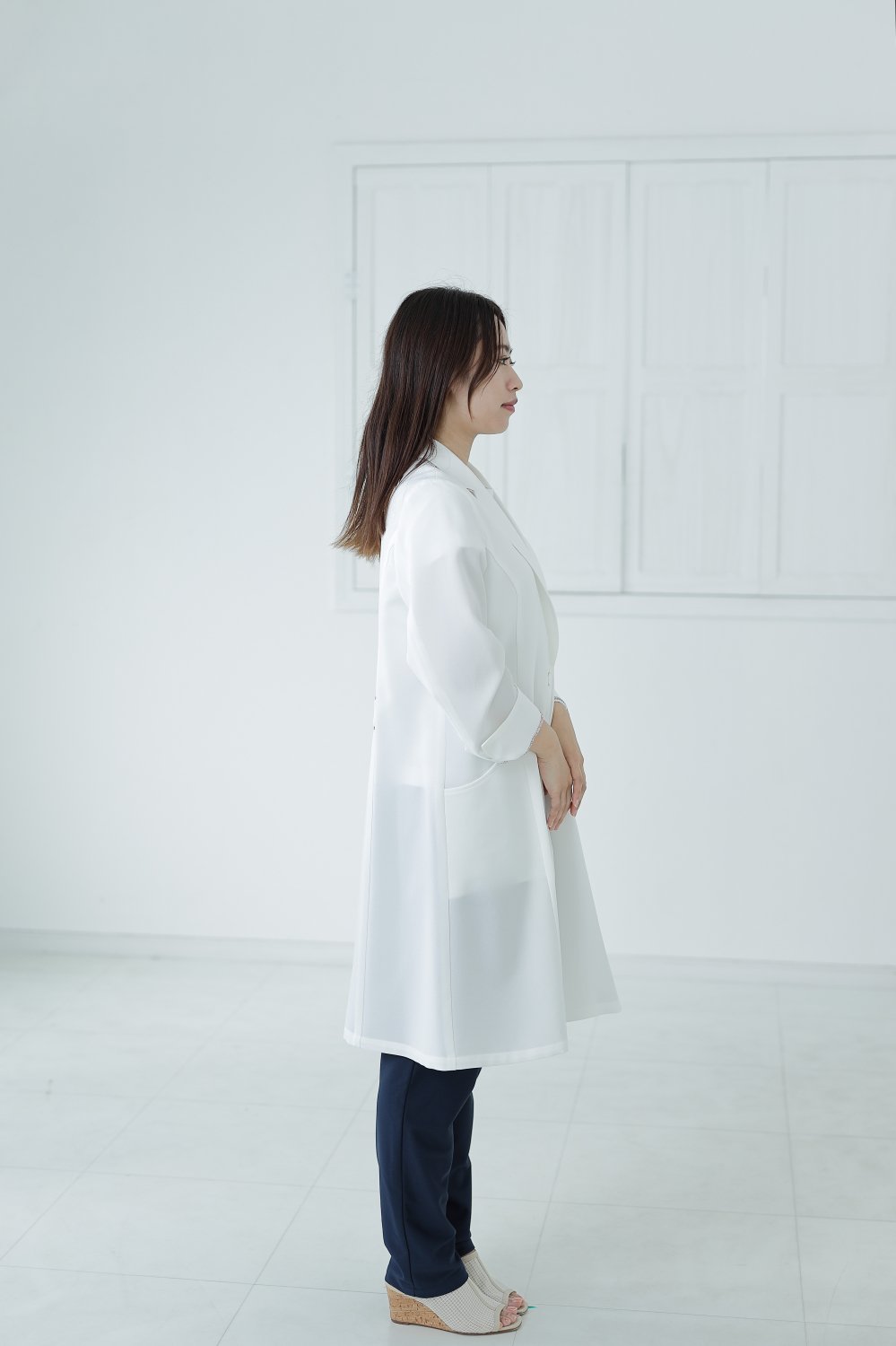 レディース白衣｜ラウンドコート - PD3002｜おしゃれな白衣の通販 ...