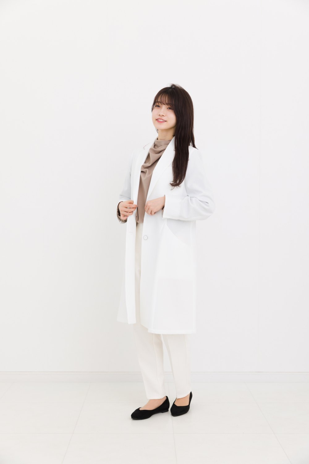 レディース白衣｜ラウンドコート - PD3002｜おしゃれな白衣の通販｜PROUD OF DOCTORS