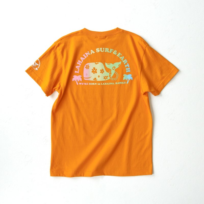 LAHAINA 半円花クジラグラデーションプリントTシャツ