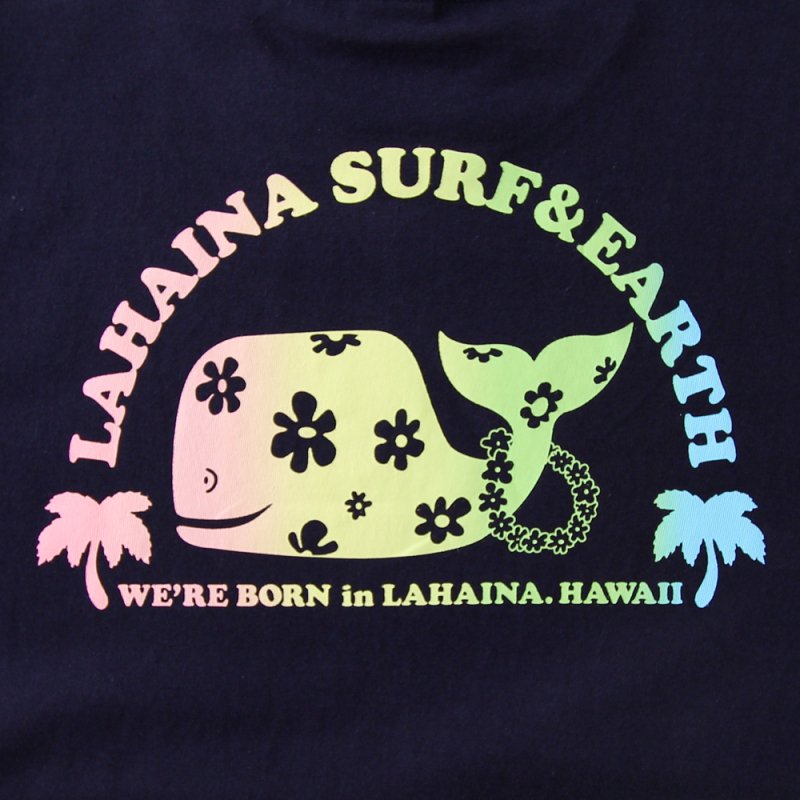 LAHAINA 半円花クジラグラデーションプリントTシャツ