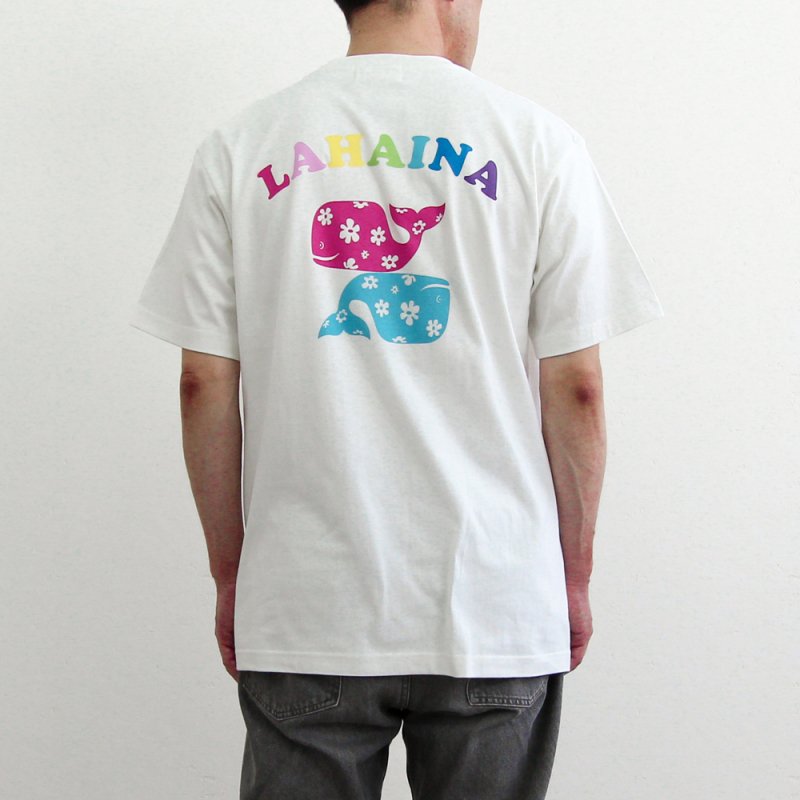 LAHAINA 半円花クジラグラデーションプリントTシャツ