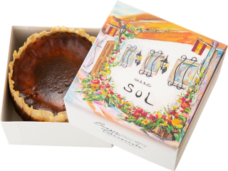 濃厚八女茶バスクチーズケーキ「オリジナル箱」-差し込む陽光-の商品画像