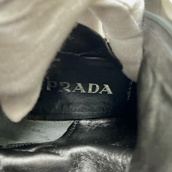 PRADA】プラダ レザー ロング ブーツ SIZE 35 ブラック ITALY 【中古】【レディース】